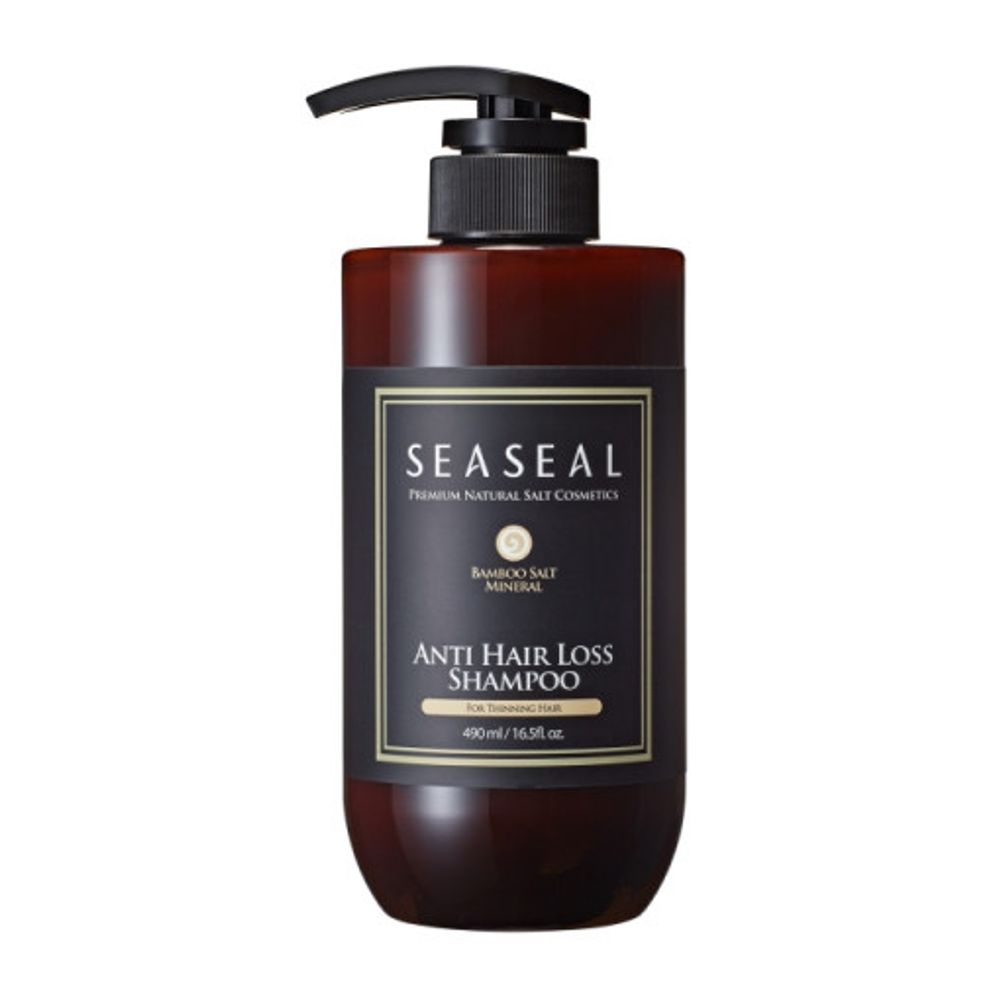 [INSAN BAMB00 SALT] SEASEAL BAMBOO SALT MINERAL ANTI HAIR LOSS SHAMPOO 490ml-Hair loss intensive care-Made in Korea